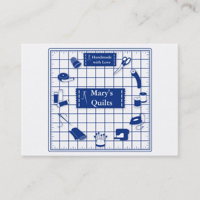 Customize the Label Quilt Time Business Card (Front)