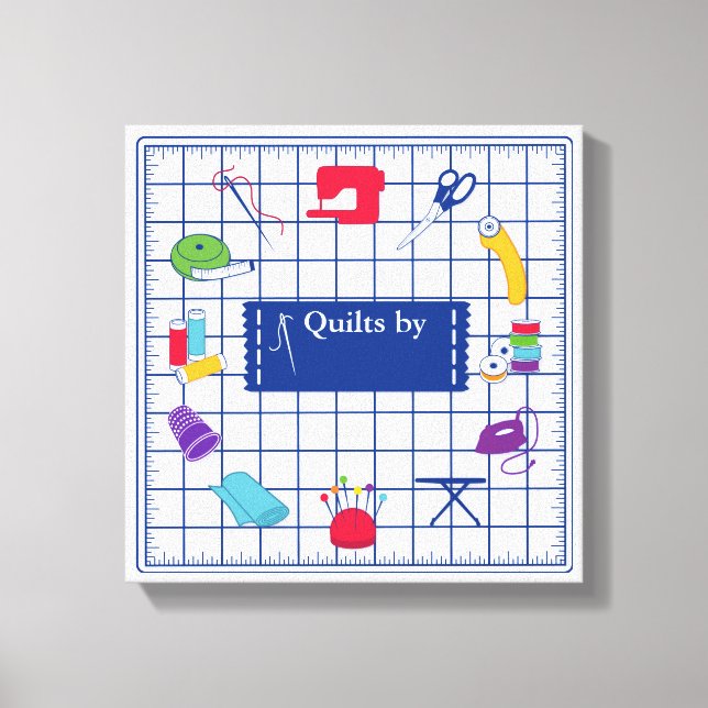 Customize the Label Quilt Time Canvas Print (Front)