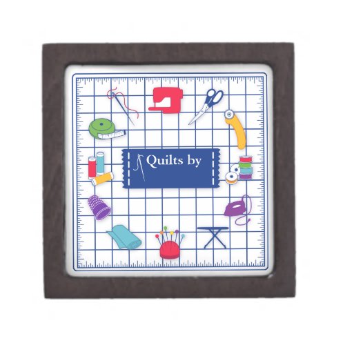 Customize the Label Quilt Time Jewelry Box