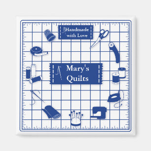 Customize the Label Quilt Time Magnet