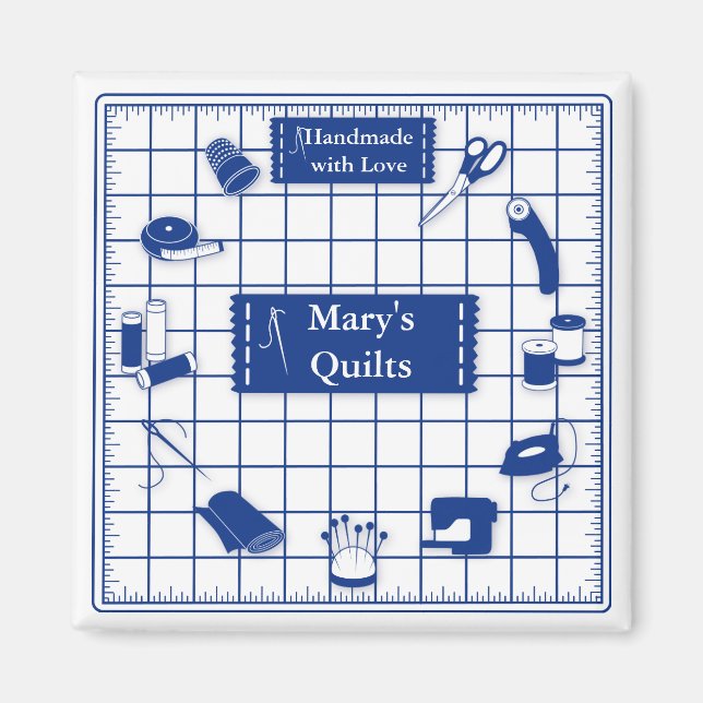 Customize the Label Quilt Time Magnet (Front)