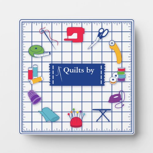 Customize the Label Quilt Time Plaque