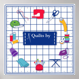 Customize the Label Quilt Time Poster
