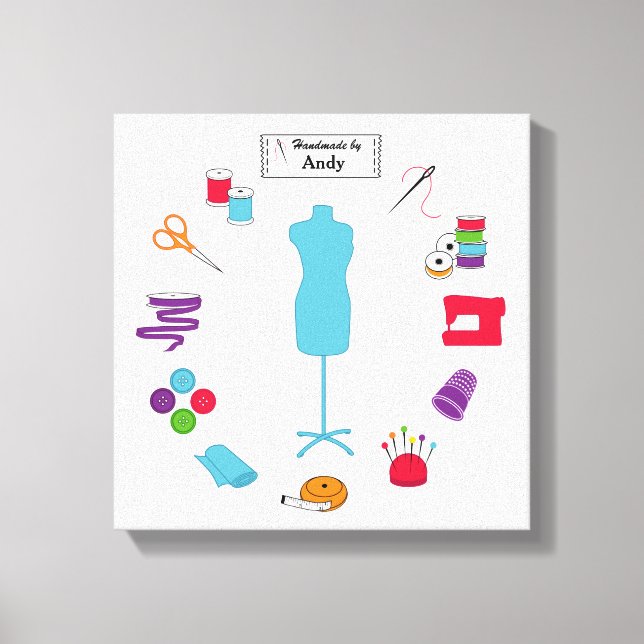Customize the Label Sew Right Canvas Print (Front)