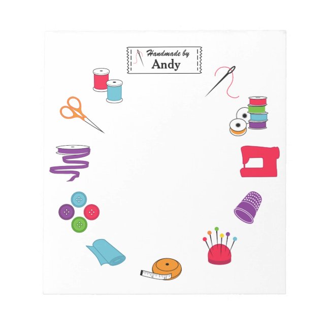 Customize the Label Sew Right Notepad (Front)
