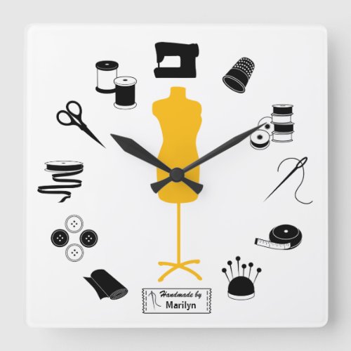 Customize the Label Square Clock