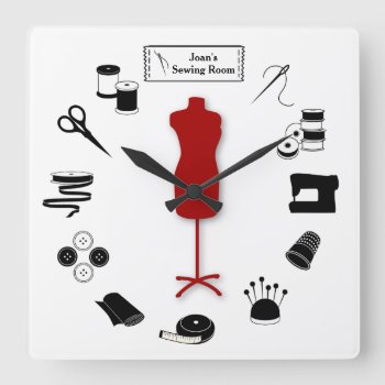 Customize The Label Wall Clock by pomegranate_gallery at Zazzle