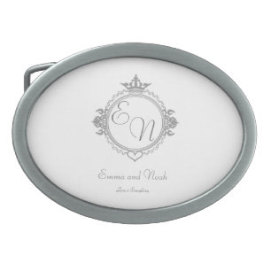 Customize the names, initials and phrase Love Belt Buckle
