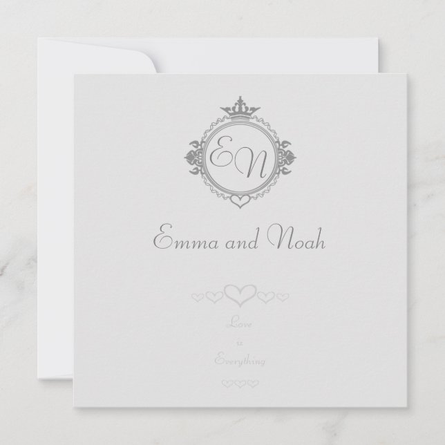 Customize the names, initials and phrase Love Card (Front)