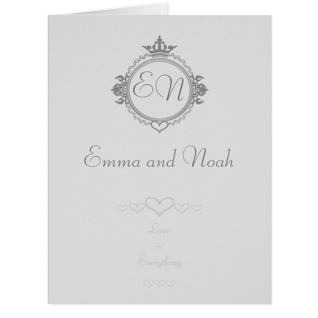 Customize the names, initials and phrase Love Cards (Front)
