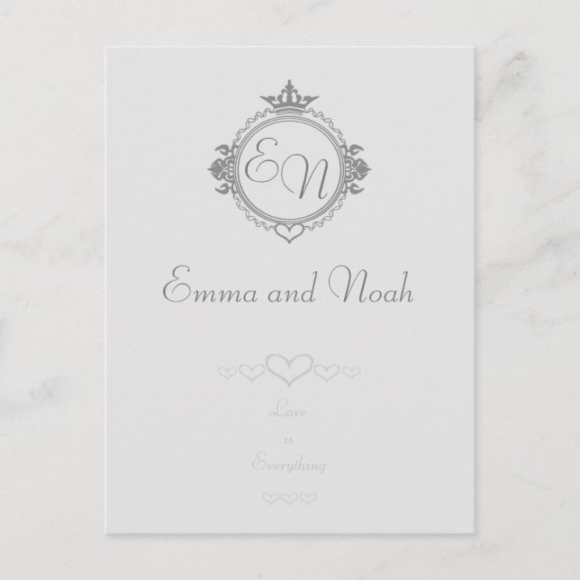 Customize the names, initials and phrase Love Holiday Postcard (Front)