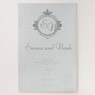 Customize the names, initials and phrase Love Jigsaw Puzzle