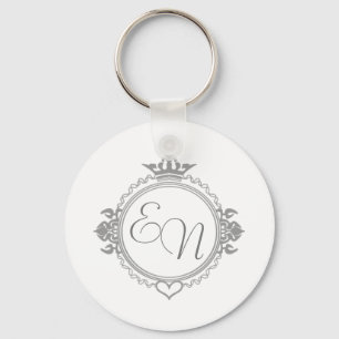 Customize the names, initials and phrase Love Keychain