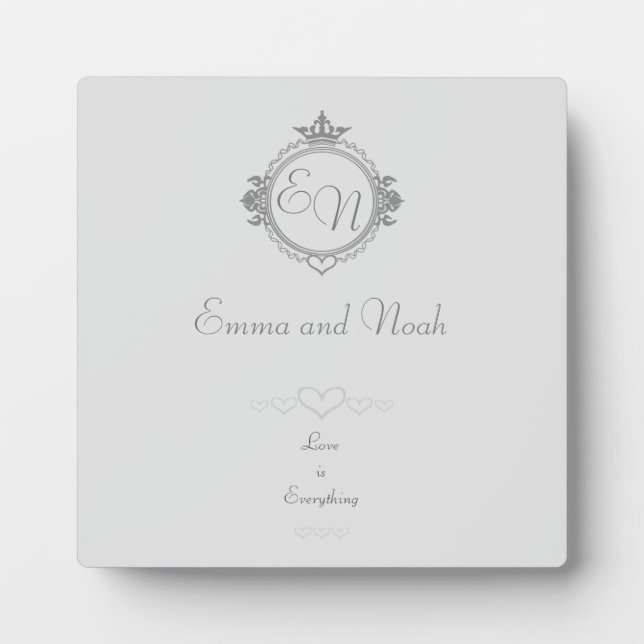 Customize the names, initials and phrase Love Plaque (Front)