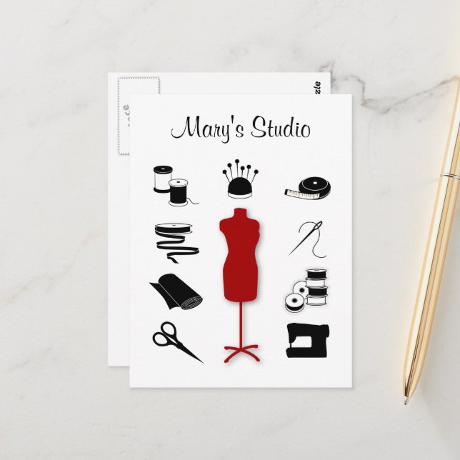 Customize the Text Postcard (Front/Back In Situ)