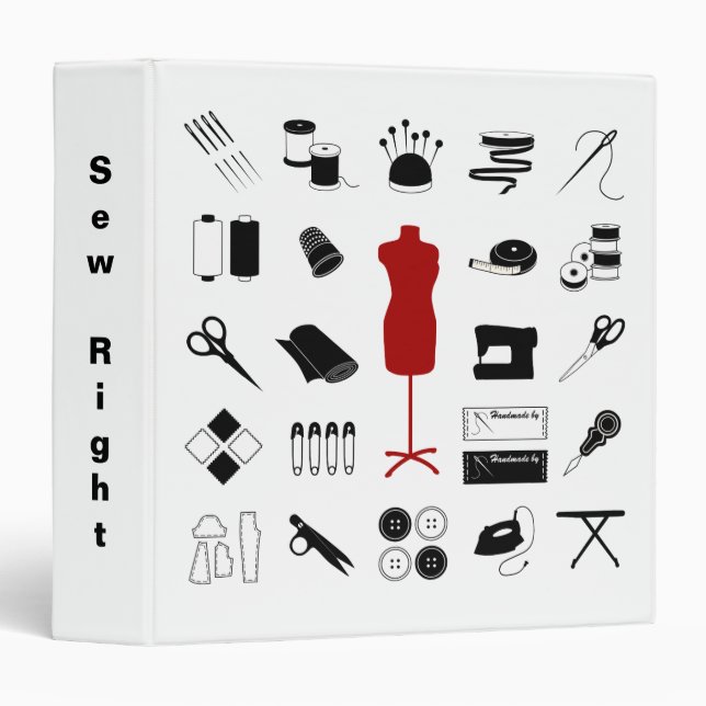 Customize the Text Sew Right Binder (Front/Spine)