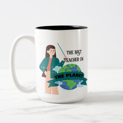 Customize the text to your liking for teachers Two_Tone coffee mug
