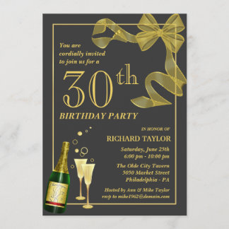 Customize the Year 30th Birthday Party Invitations