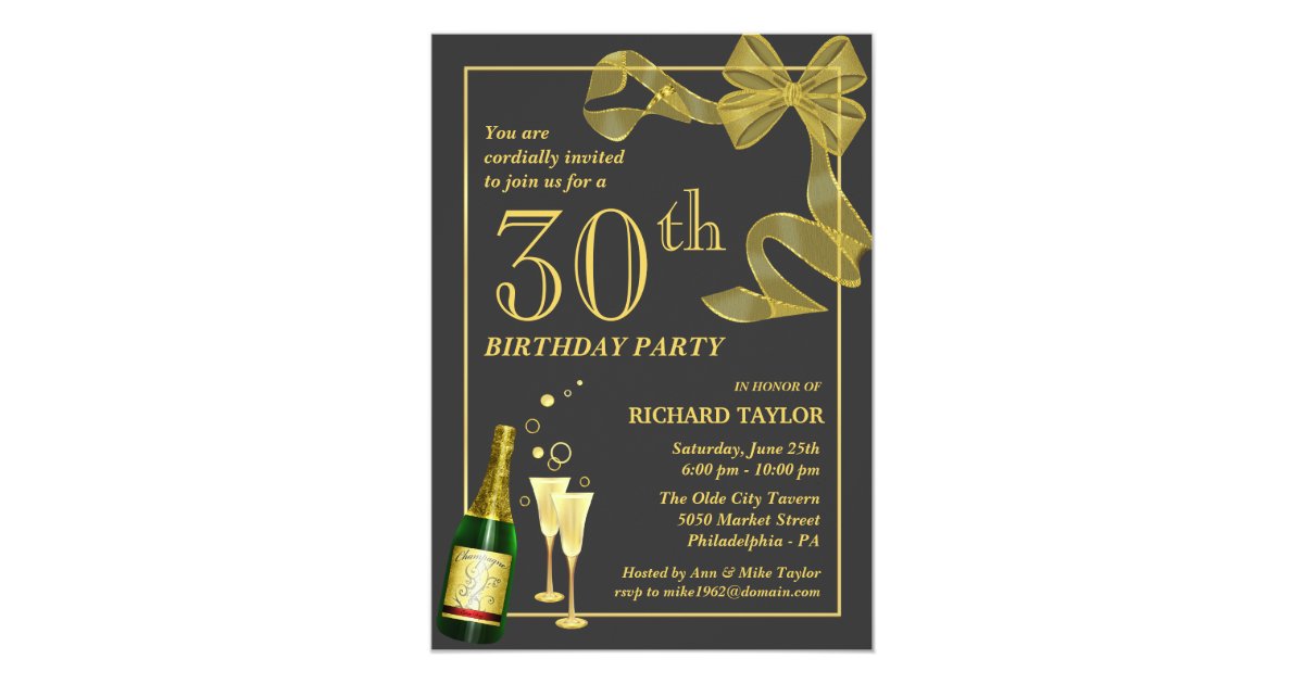 customize the year 30th birthday party invitations customize party invitations