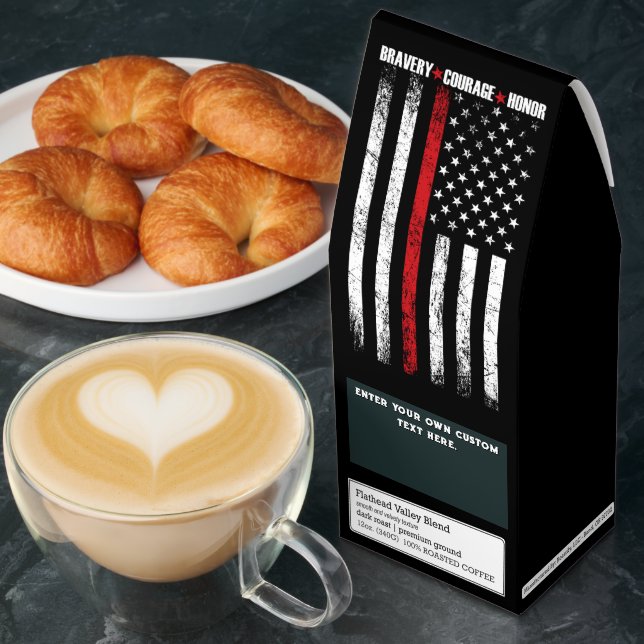 Customize Thin Red Line USA Flag Fireman Support G Roasted Coffee (Breakfast)