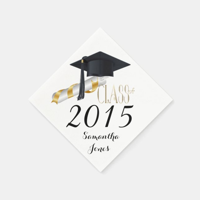 CUSTOMIZE THIS  2015 Graduate Party Napkins (Corner)