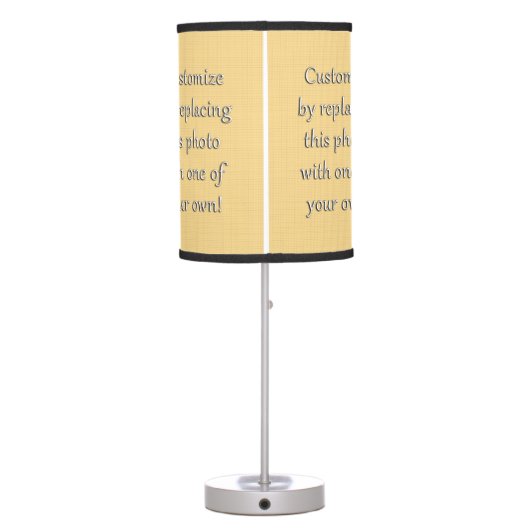 Customize This! Add Your Art or Photograph Table Lamp (Back)