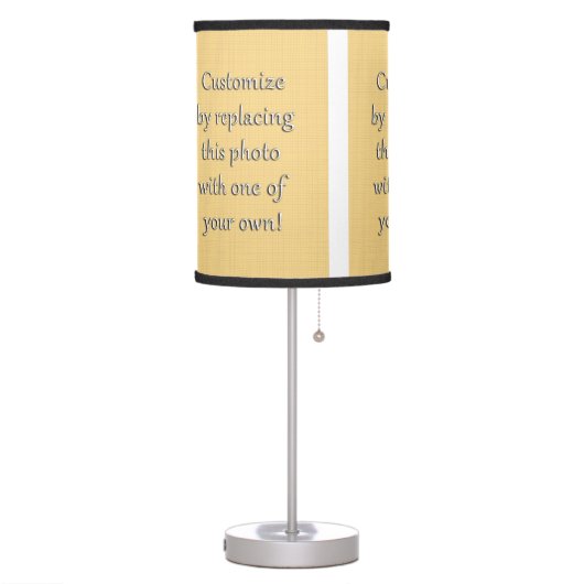 Customize This! Add Your Art or Photograph Table Lamp (Left)
