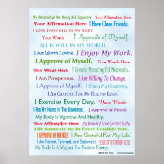 Customize this Affirmation Poster