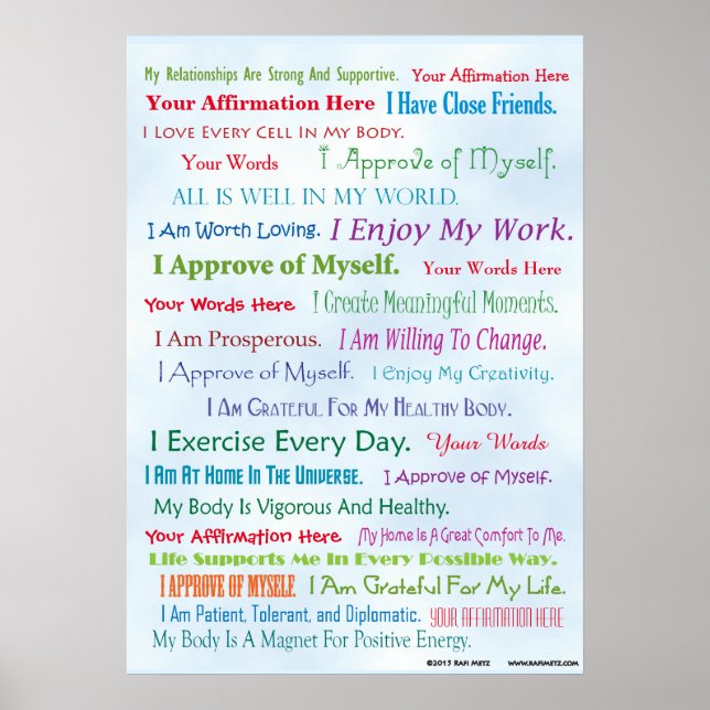 Customize this Affirmation Poster (Front)