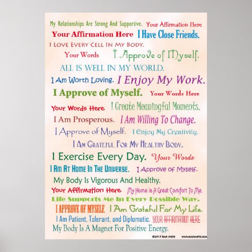 Customize this Affirmation Poster