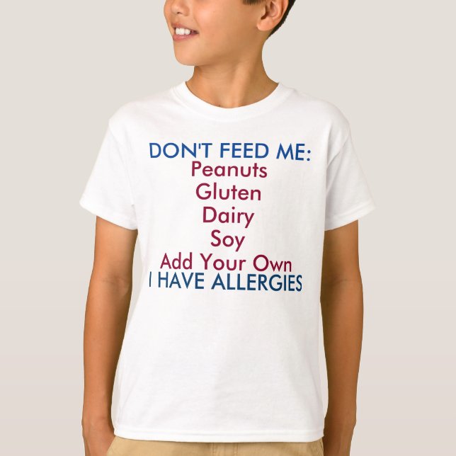 Customize this Allergy Shirt for Kids (Front)