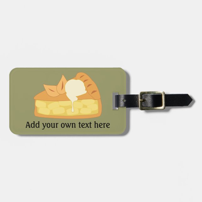 Customize this Apple Pie Slice graphic Luggage Tag (Front Horizontal)