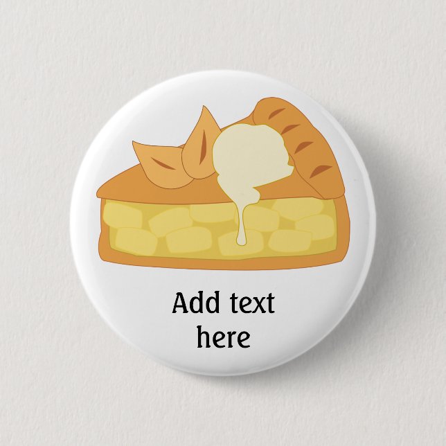 Customize this Apple Pie Slice graphic Pinback Button (Front)