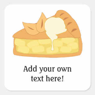 Customize this Apple Pie Slice graphic Square Sticker