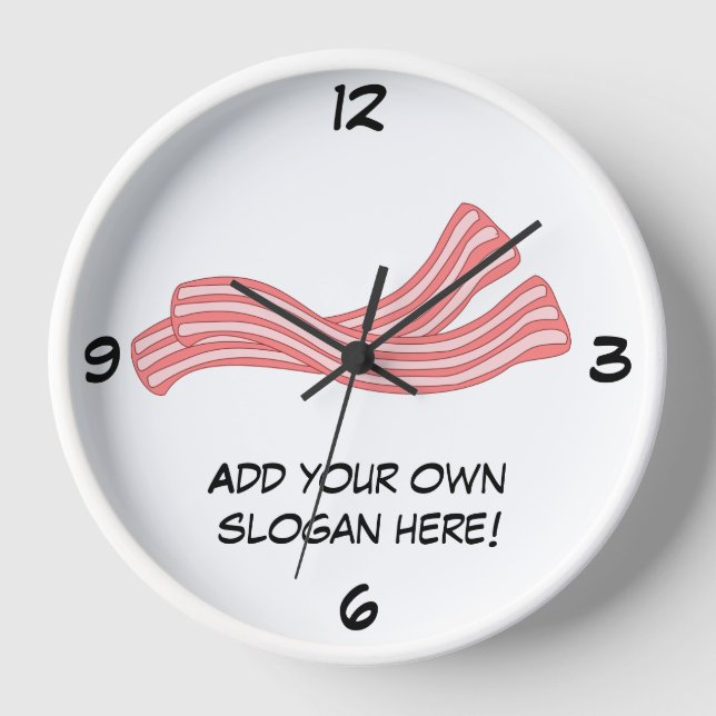 Customize this Bacon Rashers graphic Clock (Front)