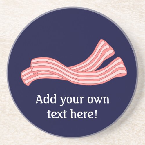 Customize this Bacon Rashers graphic Sandstone Coaster