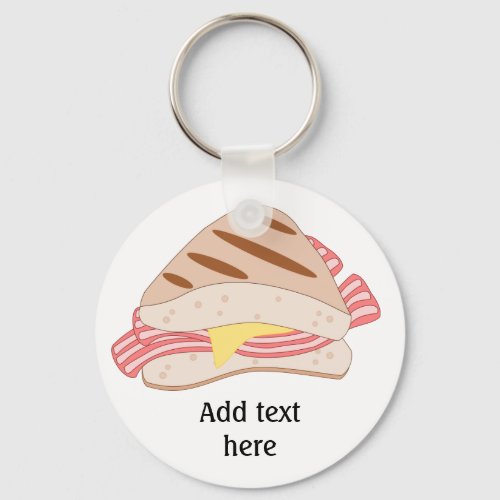 Customize this Bacon Sandwich graphic Keychain