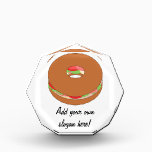 Customize this Bagel graphic Award<br><div class="desc">Add a slogan or name to create a personalized gift with a bagel theme. Image shows a bread ring filled with lettuce,  meat and tomato.</div>