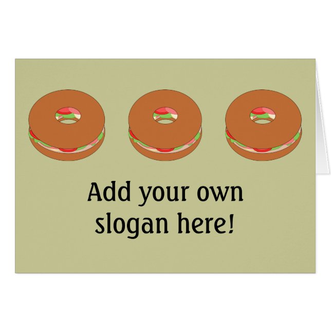 Customize this Bagel graphic Cards (Front Horizontal)
