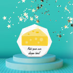 Customize this Big Cheese graphic Acrylic Award<br><div class="desc">Add a slogan or name to create a personalized gift with a cheese theme. Image shows a big wedge of Swiss style cheese with holes.</div>