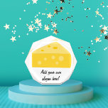 Customize this Big Cheese graphic Acrylic Award<br><div class="desc">Add a slogan or name to create a personalized gift with a cheese theme. Image shows a big wedge of Swiss style cheese with holes.</div>