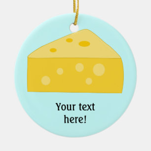 Customize this Big Cheese graphic Ceramic Ornament