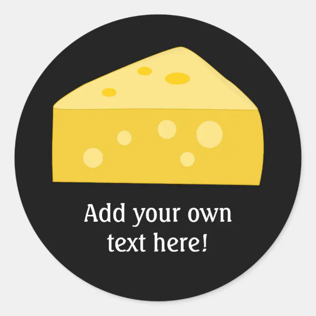 Customize this Big Cheese graphic Classic Round Sticker | Zazzle