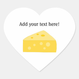 Customize this Big Cheese graphic Heart Sticker