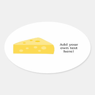 Customize this Big Cheese graphic Oval Sticker