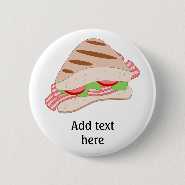 Customize this BLT Sandwich Graphic Button (Front)