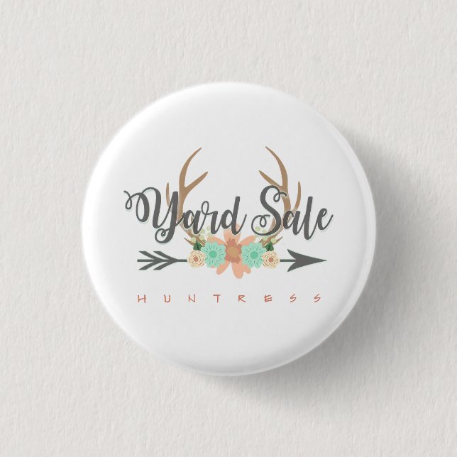 Customize This BOHO Yard Sale Button (Front)