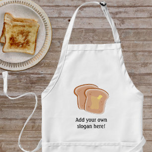 Customize this Buttered Toast graphic Adult Apron