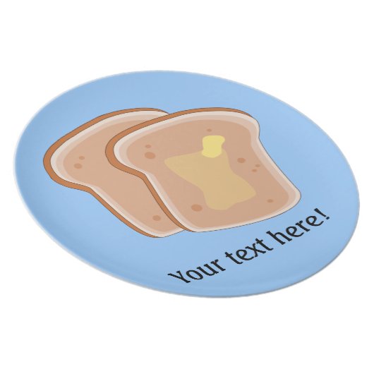 Customize this Buttered Toast graphic Plate (Right Side)