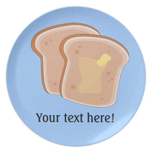Customize this Buttered Toast graphic Plate (Front)